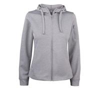 Clique Women's Basic Active Hoody Lady Full Zip Hooded Sweatshirt, Grey Melange, L