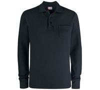 Clique Basic Pocket Polo Long Sleeve Black Xlarge