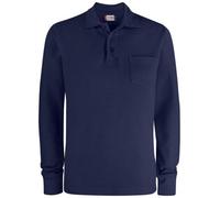 Clique Basic Polo L/S Pocket Shirt, Dark Navy, Xx-Large