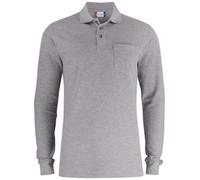 Clique Basic Pocket Polo Long Sleeve Grey Xs