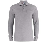 Clique Basic Pocket Polo Shirt | Long Sleeve Unisex Cotton | 6 Colours | XS-4XL