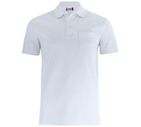 Clique Basic Pocket Polo Short Sleeve White Xxlarge