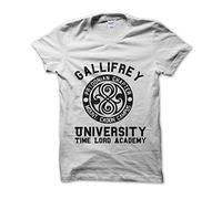 Clique Clothing Gallifrey University T-Shirt (White, XL)