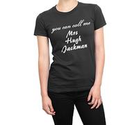 Clique Clothing You Can Call Me Mrs Hugh Jackman T-Shirt (Black, S)