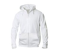 CliQue Mens Basic Full Zip Hoodie (L) (White)
