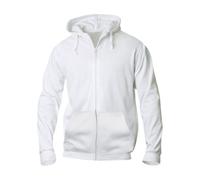 Basic Full Zip Hoodie Clique White XXL