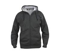 Clique Men's Basic Full Zip Hoodie Medium Weight Anthracite Melange 3XL