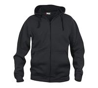 CliQue Men's Basic Full Zip Hoody Hoodie, Black, XL UK