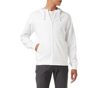 CliQue Men's Basic Full Zip Hoody Hoodie, White, M UK