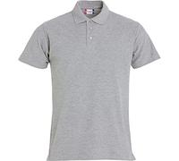 Clique Mens Basic Melange Polo Shirt, Grey, L