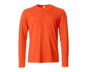 Clique Men's Basic Long-Sleeved T-Shirt in Burnt Orange | Size: 3XL Clique Burnt Orange 3XL