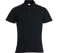 Clique Men's Basic Polo Shirt Black 4XL Short-Sleeved Turn Down Collar 100% Cotton 190gsm Oeko-Tex Certified