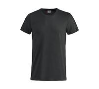 Clique - Men's Basic-T T-Shirt in Jersey Cotton, Elastic Collar, Sweatband, Slim-Fit Fit, Black, XL
