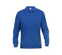 Clique Men's Classic Lincoln Long-Sleeved Polo Shirt in Blue | Size: Large Clique Blue L