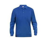 Clique Men's Classic Lincoln Long-Sleeved Polo Shirt in Blue | Size: Medium Clique Blue M