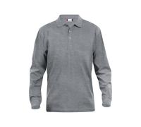 Clique Mens Classic Lincoln Melange Long-Sleeved Polo Shirt UB698