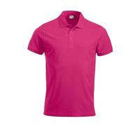 Clique Men's Classic Lincoln Polo Regular Fit Plain Polo Short Sleeve Polo Shirt, Pink (Bright Cerise), Small
