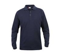 Clique Men's Classic Long Sleeve Polo Shirt, Blue (Dark Navy), Medium