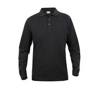 Clique Classic Lincoln Long Sleeve Polo Black Xxlarge