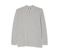 Clique Men's Classic Long Sleeve Polo Shirt, Grey (Grey Melange), XXXXX-Large