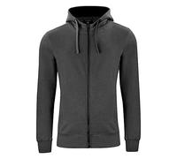 Clique Mens Classic Melange Full Zip Hoodie (4XL) (Anthracite Melange)
