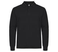 Clique Men's Manhattan Long-Sleeved Polo Shirt in Black | Size: Large Clique Black L