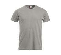 Clique Men's New Classic Plain Crew Neck Short Sleeve T - Shirts, Grey (Silver), Large