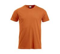 Clique Men's New Classic Plain Crew Neck Short Sleeve T - Shirts, Orange, Large