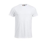 Clique Men's New Classic Plain Crew Neck Short Sleeve T - Shirts, White, Large