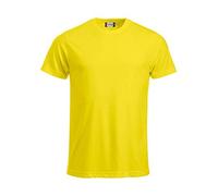 Clique Men's New Classic Plain Crew Neck Short Sleeve T - Shirts, Yellow, Medium