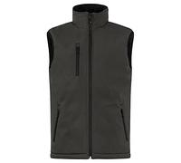 CliQue Mens Softshell Padded Gilet (4XL) (Dark Grey)