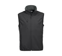 Clique Men's Softshell Vest Gilet Plain Turtleneck Sleeveless Outdoor Gilet, Black, XXXX-Large (Manufacturer Size:4XL)