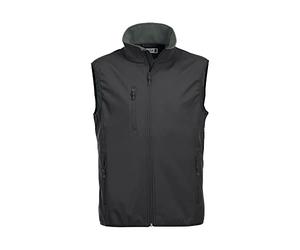 Clique Men's Softshell Vest Gilet Plain Turtleneck Sleeveless Outdoor Gilet, Black, XXXX-Large (Manufacturer Size:4XL)