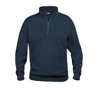 Clique Men's Women's Basic Half-zip Sweatshirt Opaque Mao Sweat Jacket - blue - X-Large
