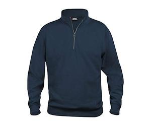 Clique Men's Women's Basic Half-zip Sweatshirt Opaque Mao Sweat Jacket - blue - X-Large