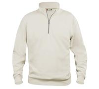 Clique - Men's Women's Unisex Basic Half Zip Half Zip Sweatshirt Polyester Soft Wash-resistant for Hiking, Hiking, Travel, Leisure (Khaki M), dark khaki