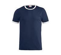 Clique Nome T-Shirt Navy/White M | Ring-Spun Combed Cotton, Pre-Shrunk, Oeko-Tex Certified