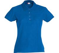 Clique - Polo Shirt Half Sleeve T-Shirt Women's Basic Polo Ladies Slim Fit with Cotton Buttons Spring/Summer in Various Colours and Sizes (Royal XL), Royal Blue