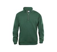 Clique Unisex Basic Half Zip Sweatshirt - Bottle Green S