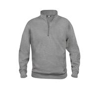 CliQue Unisex Basic Half Zip Sweatshirt Grey Melange M
