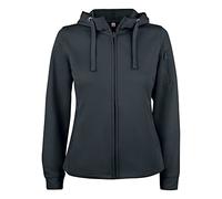 Clique Women's Basic Active Hoody Lady Full Zip Hooded Sweatshirt, Black, 2XL