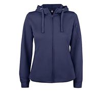 CliQue Women's Basic Active Hoody Lady Full Zip Hooded Sweatshirt, Dark Navy, L