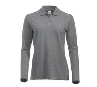 CliQue Women's Clique Classic Long Sleeved Womens Marion Polo Shirt, Grey (Grey Melange), XL UK