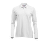 Clique Women's Polo Shirt Marion - Classic Long Sleeve - White XXL UK