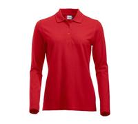 CliQue Women's Clique Classic Long Sleeved Womens Marion Polo Shirt, Red, M UK