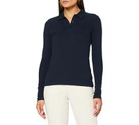 CliQue Women's Clique Classic Long Sleeved Womens Marion Polo Shirt, Blue (Dark Navy), XS UK