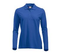 CliQue Women's Clique Classic Long Sleeved Womens Marion Polo Shirt, Blue (Royalblue), S UK