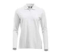 CliQue Women's Clique Classic Long Sleeved Womens Marion Polo Shirt, White, S UK
