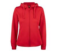 CliQue Women's Basic Active Hoody Lady Full Zip Hooded Sweatshirt, Red, M