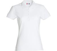 Clique Womens/Ladies Plain Short-Sleeved Turn Down Collar Polo Shirt White XXL